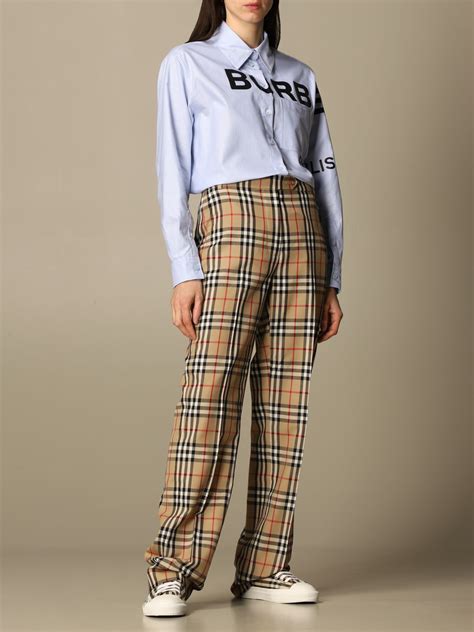 burberry xadrez|Designer Trousers & Shorts For Women .